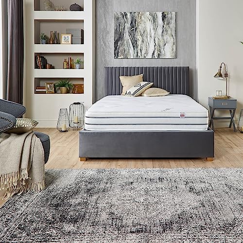 Aspire Beds 23cm Double Sided Eco Reprieve Dual Sided Pocket+ 1000 Pocket Spring Mattress, King Size (5ft x 6ft6), White Border