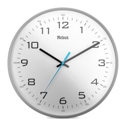 Mebus 16249 Analogue Quartz Wall Clock Classic Design Strong Large Numbers 30 cm Diameter Grey/White