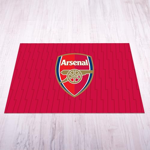 fan decor Arsenal FC Mat - Medium (125cm (w) x 100cm (h) - Colour Crest on Lightening Texture