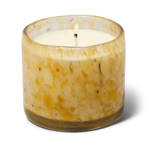Paddywax Luxury Candles in Hand-Crafted Artisan Blown Glass Scented Luxe Candle, 226 Grams, Palo Santo