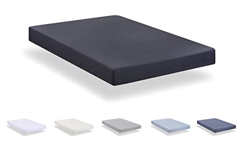 Todocama - Fitted sheet made from extra soft brushed microfibre. (Bed 140 x 190/200 cm, Dark Grey)