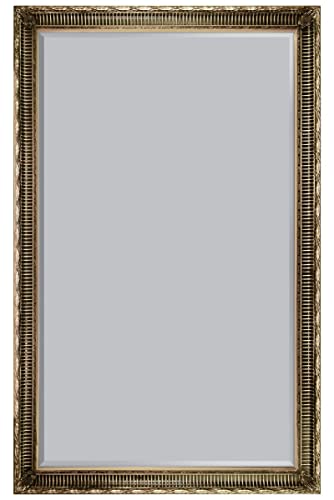 Large Gold Antique Style Wood Wall Mounted/Rectangle Mirror 5Ft7 X 3Ft7 171 x 111cm