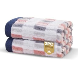 Rapport Home Santa Cruz Face Towels 2 Pack - Blush - 30x30cm - Luxurious 500GSM 100% Cotton - Oeko-Tex Certified Soft & Absorbent Face Cloths