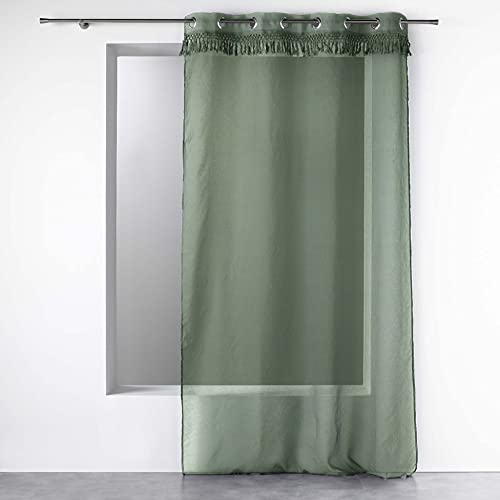 DOUCEUR D'INTERIEUR Eyelet Curtain 140 x 240 cm Green, 1626842
