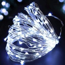 SHATCHI 2 Pack of 40 LED/4m Fairy String Lights Silver Wire Battery Operated Cool White LEDs Twinkle Waterproof Lights for Bedroom, Christmas, Party, Wedding Outdoor Indoor Decoration