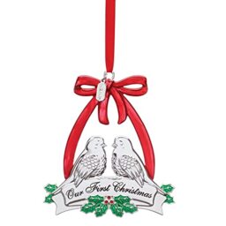 Lenox 2021 Our 1St Christmas Together Dove Ornament, 0.30 LB, Metallic