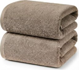 Ruggeri, Set 2 Bath Towels 70x140 cm, Cotton, Taupe