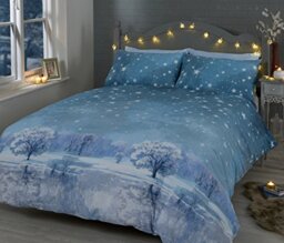 Rapport Starry Nights Duvet Set Ice, Polyester-Cotton, Blue, King