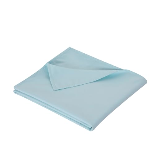 King Flat Sheet, 108x102Inch Light Blue - Ultra Soft Breathable Brushed Microfiber Top Sheet - Hotel Quality & Wrinkle-Free - Shrinkage, Fade Resistant - Easy Care King Sheets