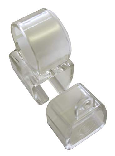 Gardinia Holder With End Caps For U-Shaped Sliding Curtain Rails, 2-Pack, Plastic, Transparent, 875