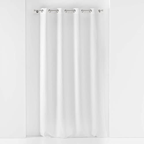 Douceur d'Intérieur, Soane Net Curtain with Eyelets 140 x 180 cm White Woven Voile