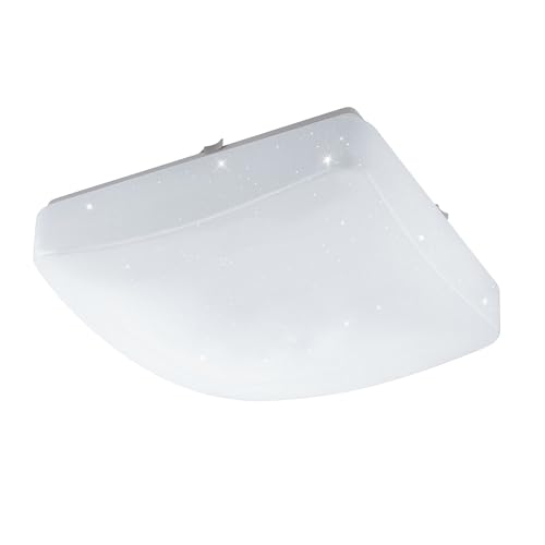 Eglo Relax & Work LED Ceiling Lamp Giron-RW, Single-Light Ceiling Fixture, Made of Steel and Plastic, Colour: White, Modes Selectable via wall Switch