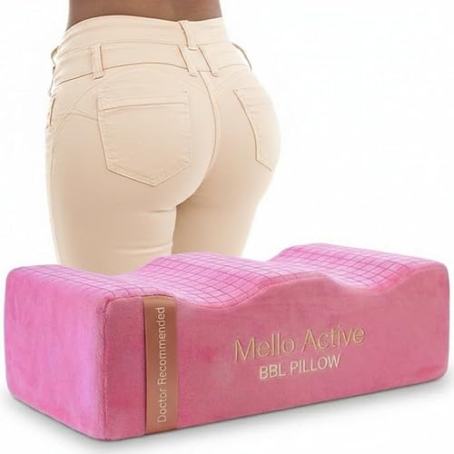 Mello Active BBL Pillow for Post-Surgery Recovery – Doctor-Recommended, Firm & Lightweight Cushion for Quick Healing – Portable Support for Car, Office & Home – Ultimate Comfort & Stability Pink