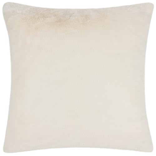 Paoletti Stanza Faux Fur Cushion Cover, Ecru