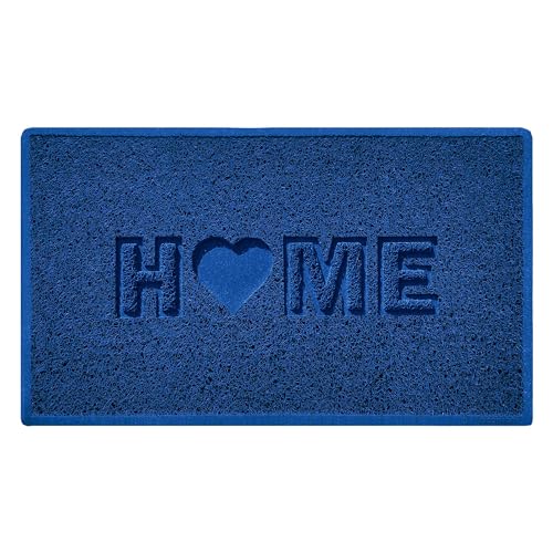 Nicoman LOVE at HOME Doormat 75x44cm - Loyality Blue|Heavy Duty Non-Slip|Indoor/Outdoor|Entrance Barrier Dirt-Trapper Floor Mat|Home Patio Garden Conservatory Door Mat|Home Heart