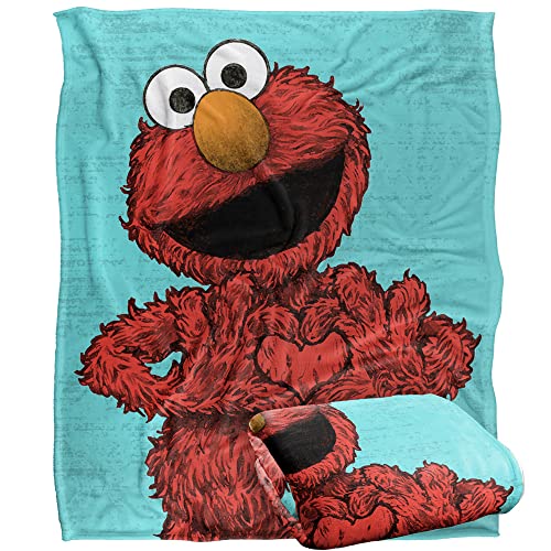 Sesame Street Elmo Painted Officially Licensed Silky Touch Super Soft Throw Blanket 152 x 127 cm