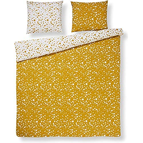 DayDream bedwear Florieke Duvet Covers Yellow, Cotton, 200 x 200/220