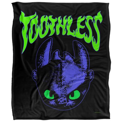 Toothless Head Silky Touch Super Soft Throw Blanket 152 X 127 Cm