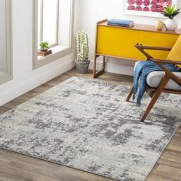 Livabliss Sarah Moroni Abstract Marble Style Floor Covering 120x170 cm – Modern Design for Living Room, Dining & Bedroom, Soft Medium Pile, Charcoal, Grey & Off-White