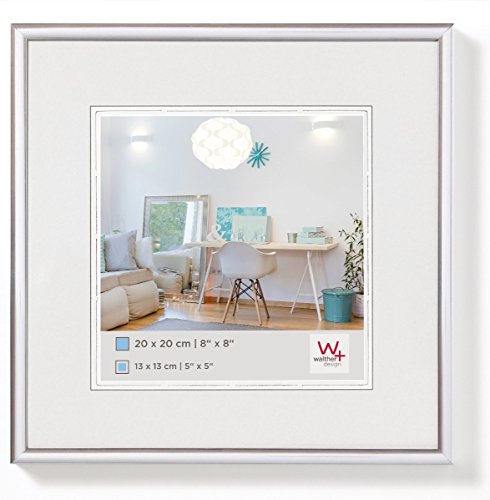 walther design KV330S New Lifestyle Plastic Photo Frame, 30x30 cm, steel