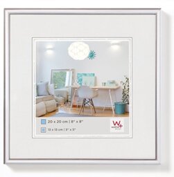 walther design KV330S New Lifestyle Plastic Photo Frame, 30x30 cm, steel