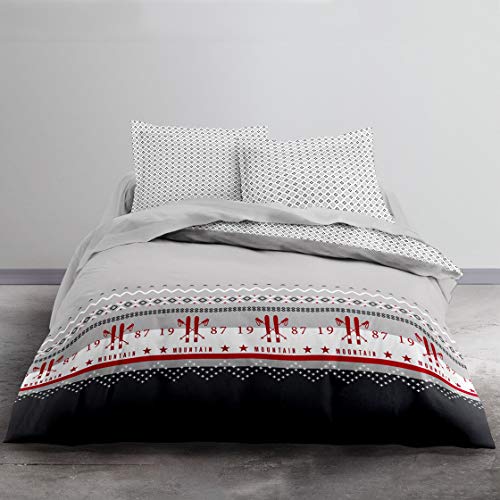 Today Winter Chalet Printed Cotton Duvet Cover Set, 240 x 260 cm, Double