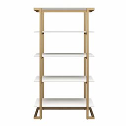 Dorel Home Camila 5 Shelf Bookcase, White