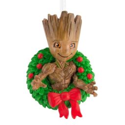 Hallmark MARVEL Groot Ornament, Christmas Wreath, Brown & Green