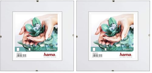 Hama “Clip-Fixe” photo frame (without border, 20 x 20 cm, Reflex) Transparent (Pack of 2)