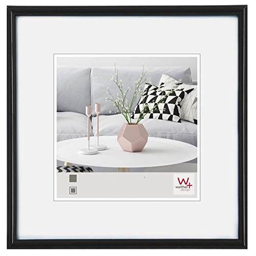 walther design KB440HD Galeria Picture Frame, Black, 40 x 40 cm, Pack of 2, Plastic Frame