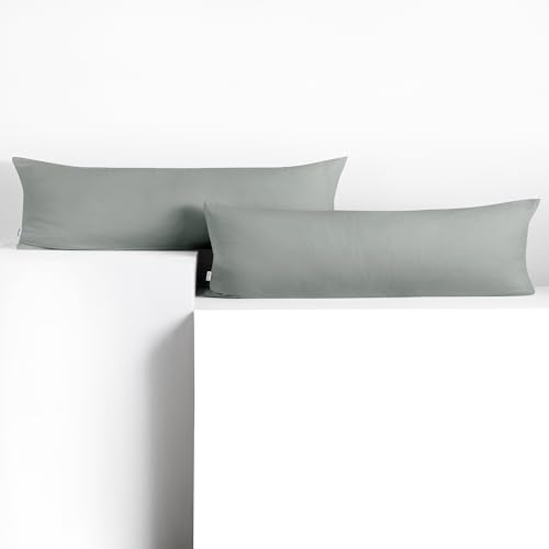 DecoKing 2 cushion covers 40 x 145 cm jersey cotton zip steel amber