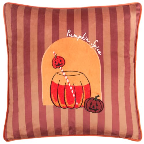 furn. Pumpkin Spice Polyester Filled Cushion (Orange - 45x45cm)