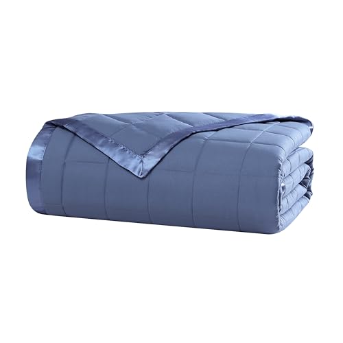 Beatrice Home Fashions Down Alternative Solid Color Blanket, Full/Queen, Medium Blue