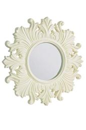 Large Cream New Round Decorative Antique Style New Wall Mirror 2ft2 (66cm)