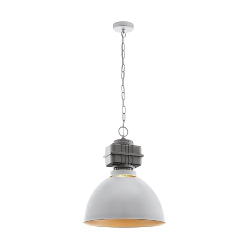 EGLO 49868 ROCKINGHAM Pendant Light in Grey and Rose-Gold Steel