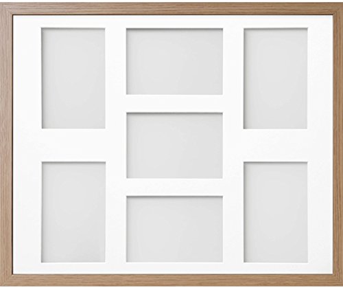 Allington Range 20x16-inch Beech Picture Photo Frame with White 7-Aperture Mount for Image Size 6x4-inch