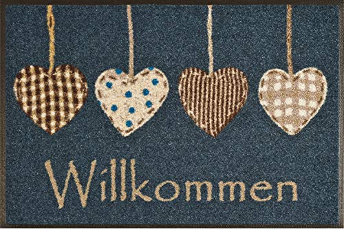 Wash + Dry Cottage Hearts 052173 Doormat 50 x 75 cm