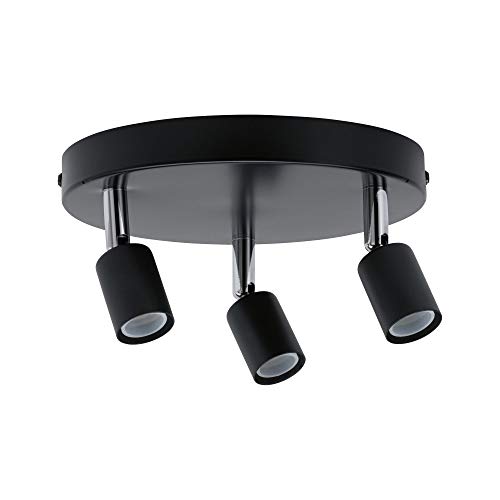 Paulmann 66752 Spotlight Carolina IP44 max. 3x10 watt dimmable Ceiling Spotlight Anthracite, Chrome Ceiling lamp Metal Ceiling spot GU10