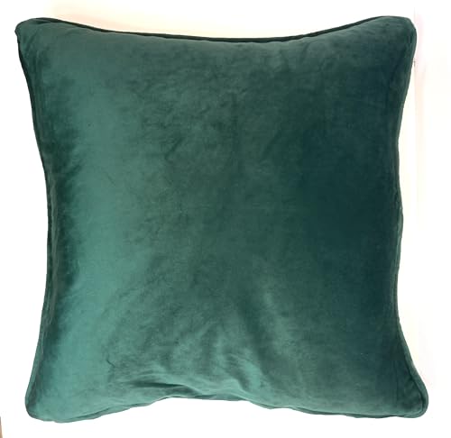 Rapport home Piped Velvet Square Reversible Cushion Cover 43 x 43cm Navy and Emerald