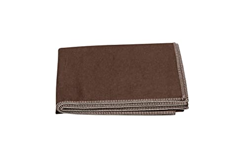 David Fussenegger Cotton Blanket 140 x 200 cm Cuddly Blanket with Decorative Stitch Soft Mocha