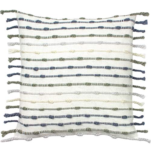 furn. Dhadit Polyester Filled Cushion, Cotton, Polyester, Natural/Grey