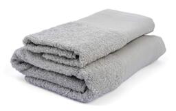 Filet Ago.fil S.r.l. Embroidered Towel Set (1+1) Pair of 100% Cotton, Grey, 60 x 105 – 40 x 60 cm