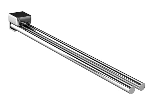 Emco Trend 025000145 Chrome Towel Rail with 2 Arms Swivelling for Wall Mounting Length 450 mm Grey