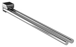 Emco Trend 025000145 Chrome Towel Rail with 2 Arms Swivelling for Wall Mounting Length 450 mm Grey