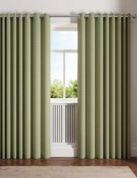 Ted Baker Palm Geo Blackout Lined Curtains Green
