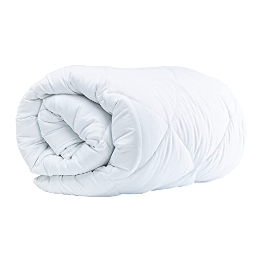 Komfortec Winter Duvet, 155 x 200 cm, Thick Winter Duvet, Anti-Allergic, Extra Warm, Washable, White