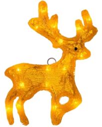 Hanging Reindeer Christmas Decoration, 16 LED Lights