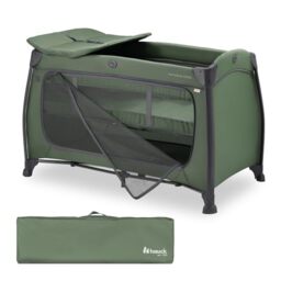 Hauck Play N Relax Center, Olive - Travel Cot for Babies, 120cm x 60cm