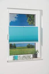 K-home Pleated Blackout Blind, Polyester, Ice Blue, W30 x H130 cm