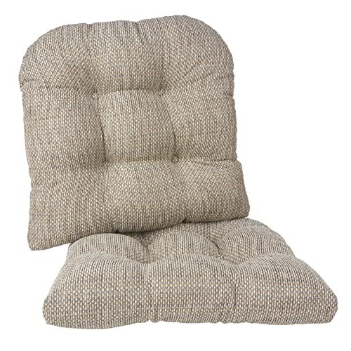 Klear Vu Gripper Universal Non-Slip Overstuffed Dining Chair Cushion, 41% Acrylic, 39P% Polyester, And 20% Polypropylene, Waffle Natural, 2 Count (Pack of 1)